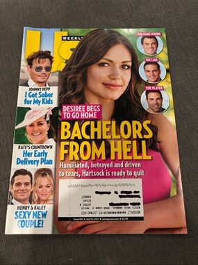 Us Weekly Magazine 2013 - The Bachelorette Desiree - Johnny Depp - Henry Cavill
